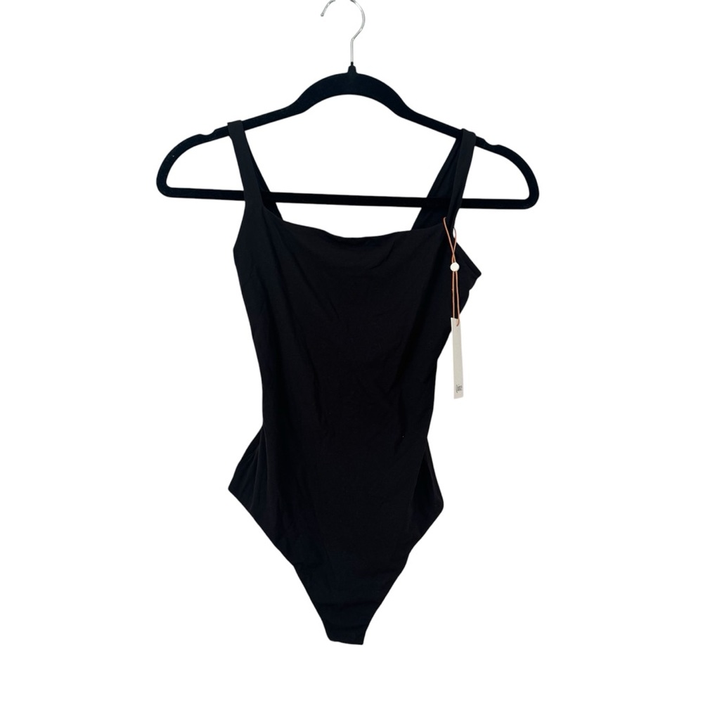 Quince Women’s Sleeveless Classic Black One-Piece Bodysuit Sz S NWT